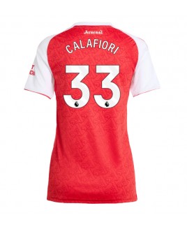 Günstige Arsenal Riccardo Calafiori #33 Heimtrikot Damen 2025-26 Kurzarm